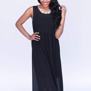 Agnes & Dora™ Layered Maxi Dress Black